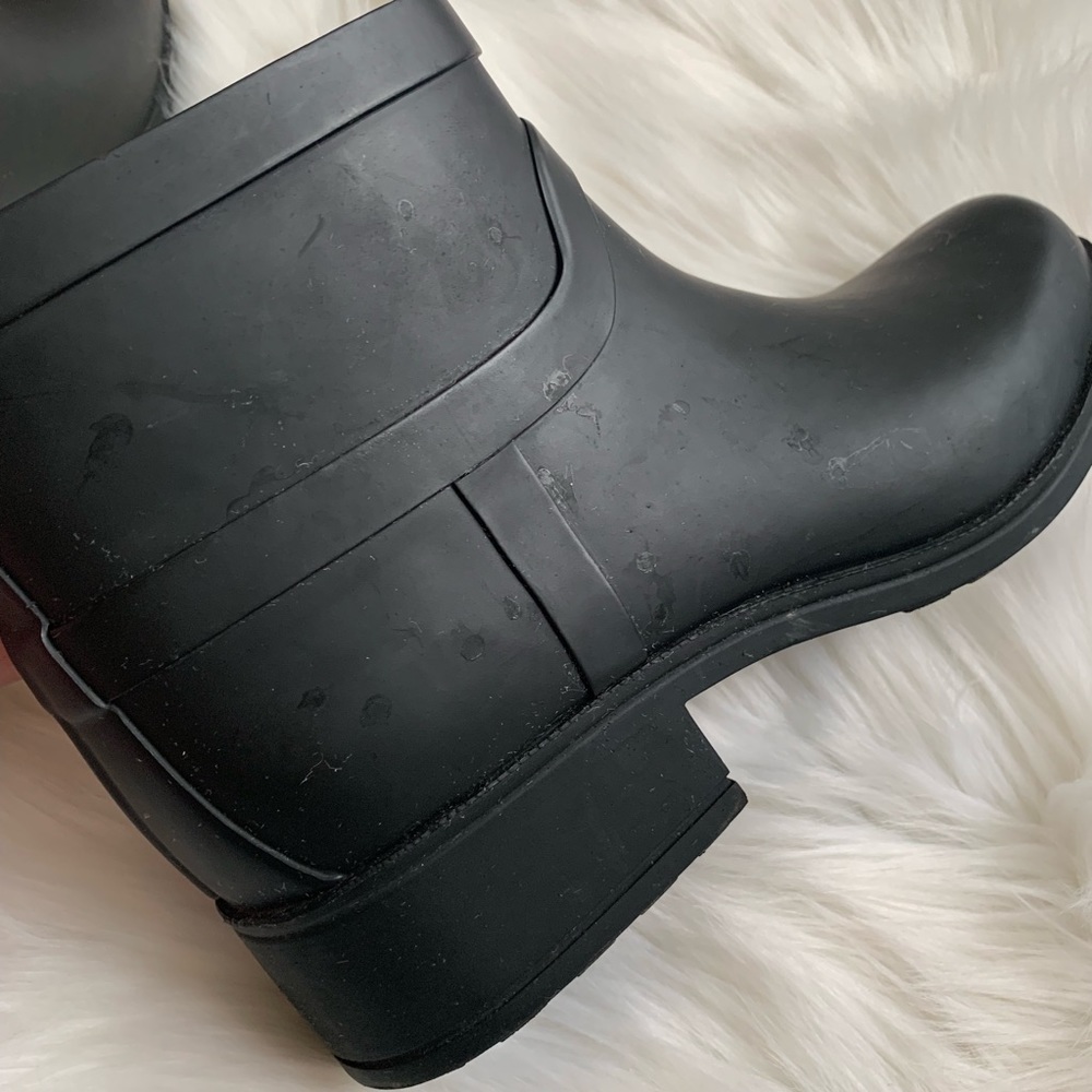 Lucky Brand Rebeka Black Ankle Rain Boots - Picture 6 of 8